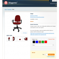 Configurable product with images gallery for each available color