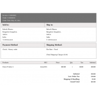 Backend - PDF Print - Invoices